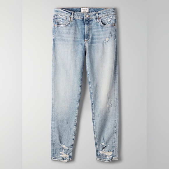 Agolde Denim - AGOLDE Light Wash Distressed Denim Jeans, Size 23, Excellent Preloved Condition